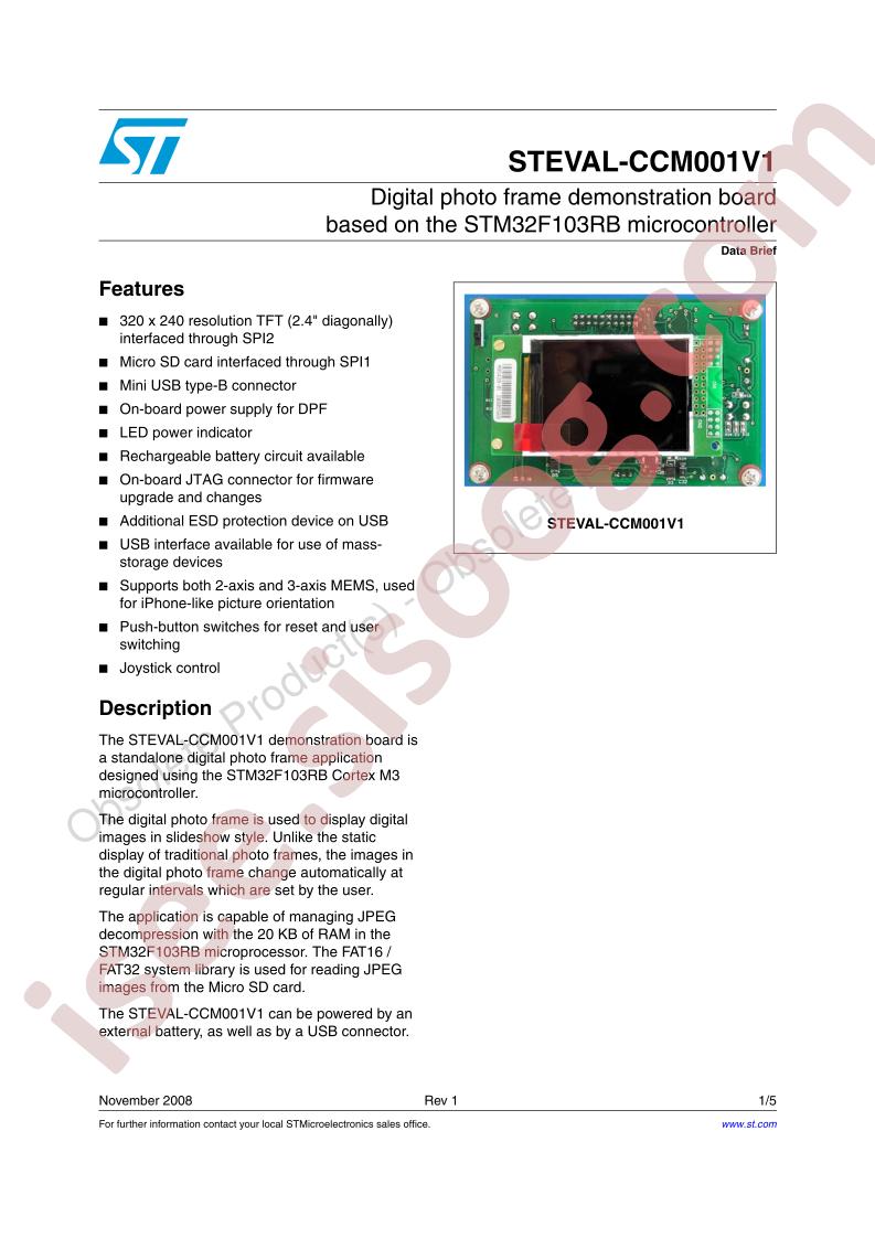STEVAL-CCM001V1 Data Brief