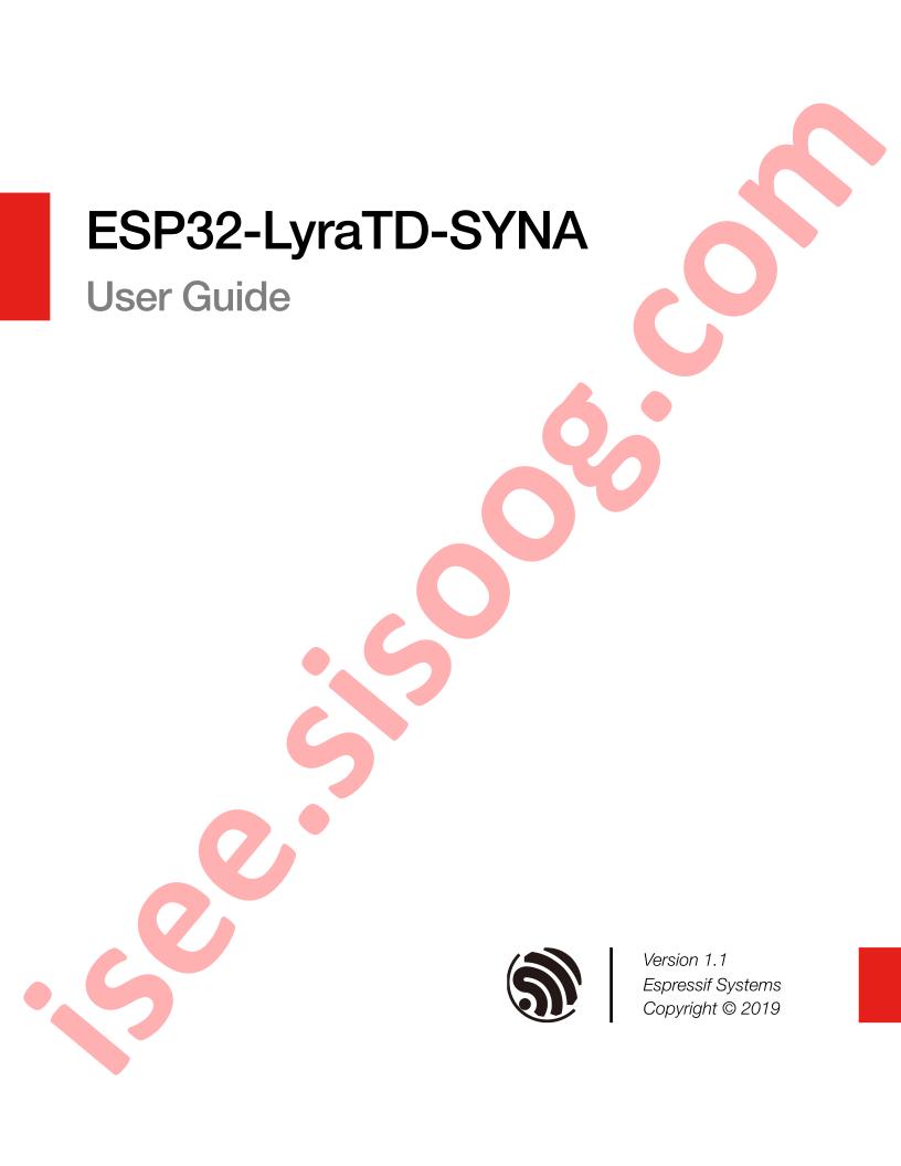 ESP32-LYRATD-SYNA Guide