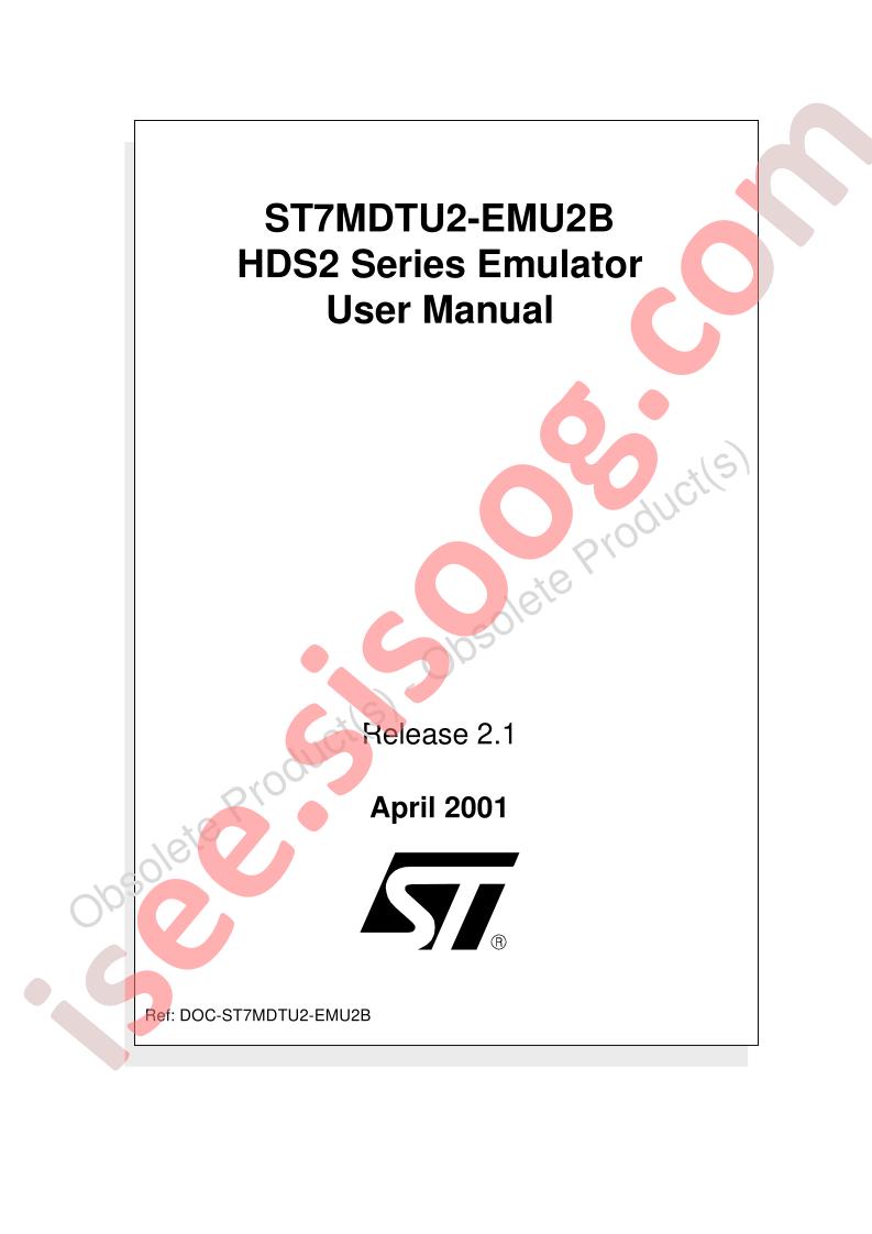 ST7MDTU2-EMU2B User Manual