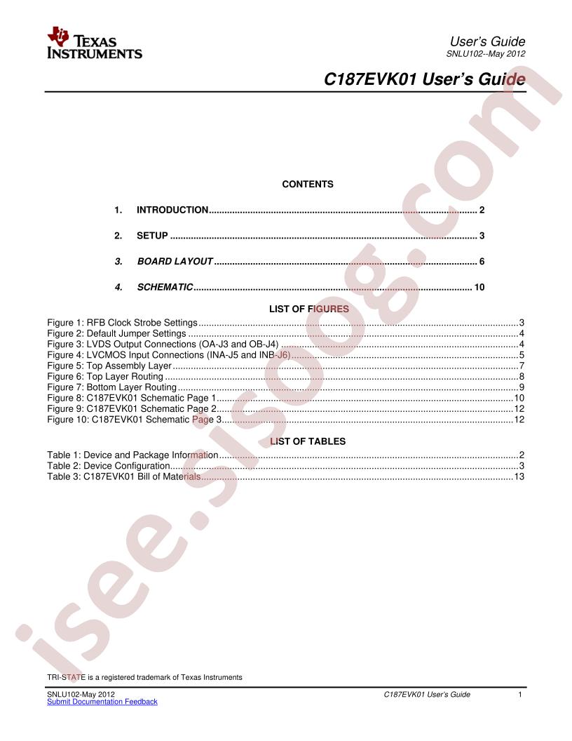 C187EVK01 User Guide