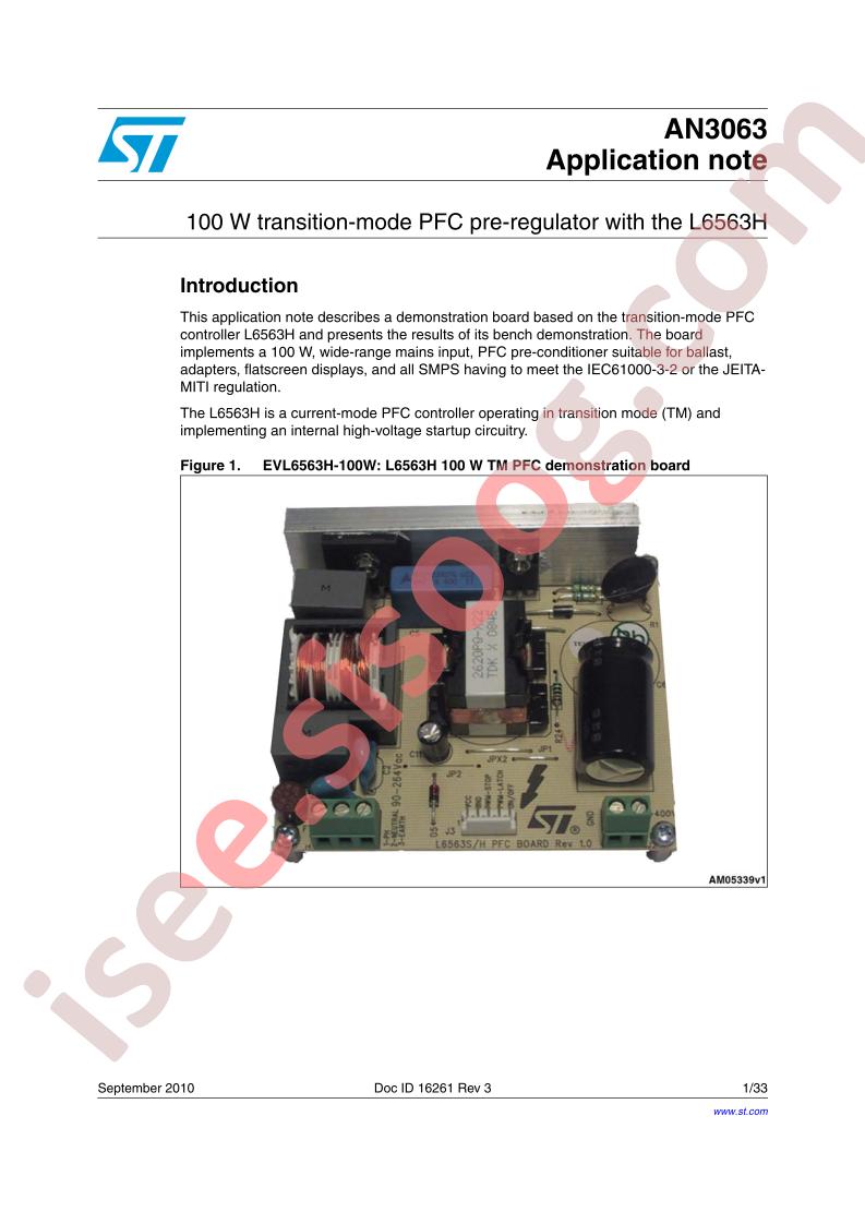 EVL6563H-100W Appl Note