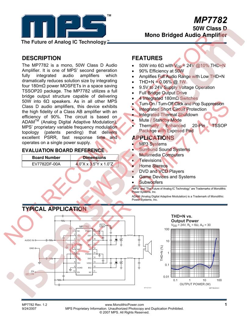 MP7782 Datasheet