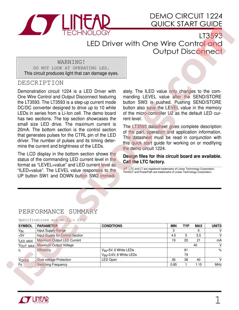 DC1224A Quick Start Guide