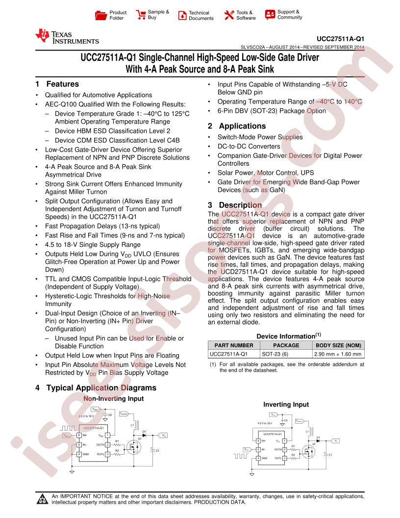 UCC27511A-Q1