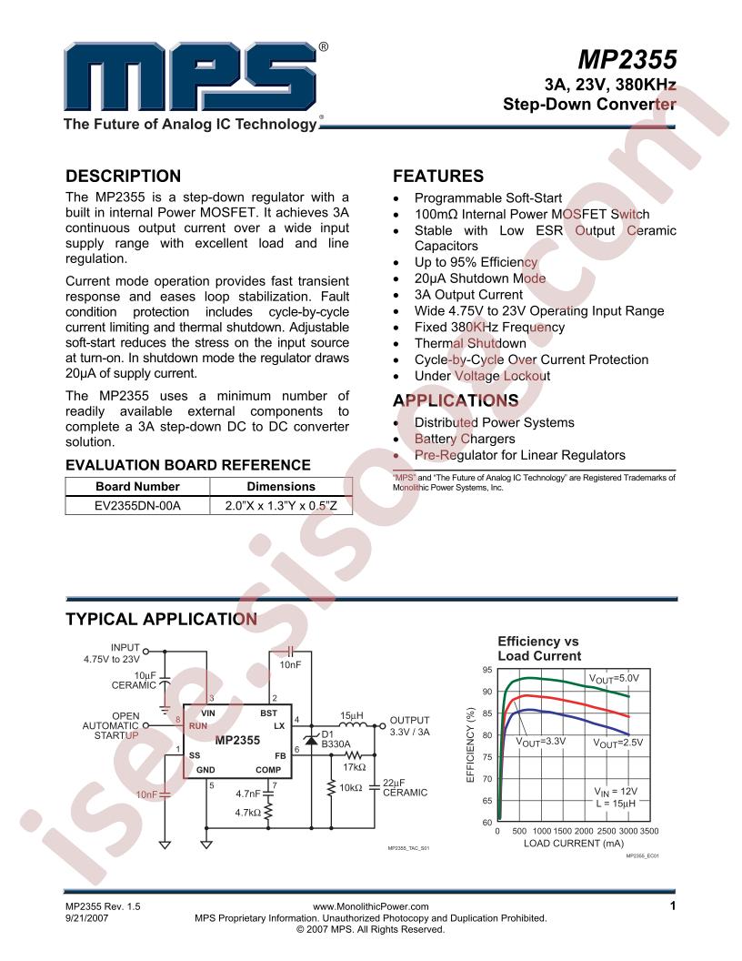 MP2355 Datasheet