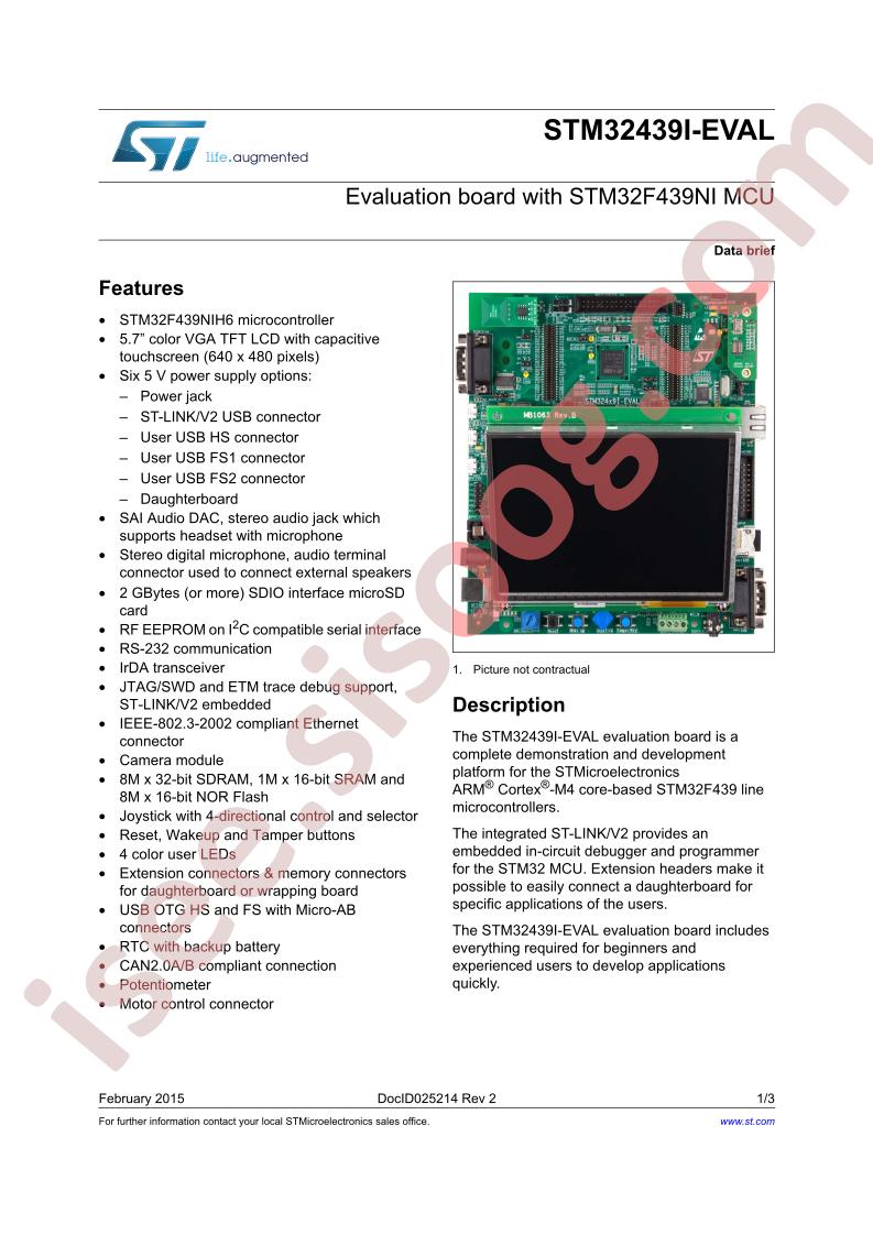 STM32439I-EVAL Brief