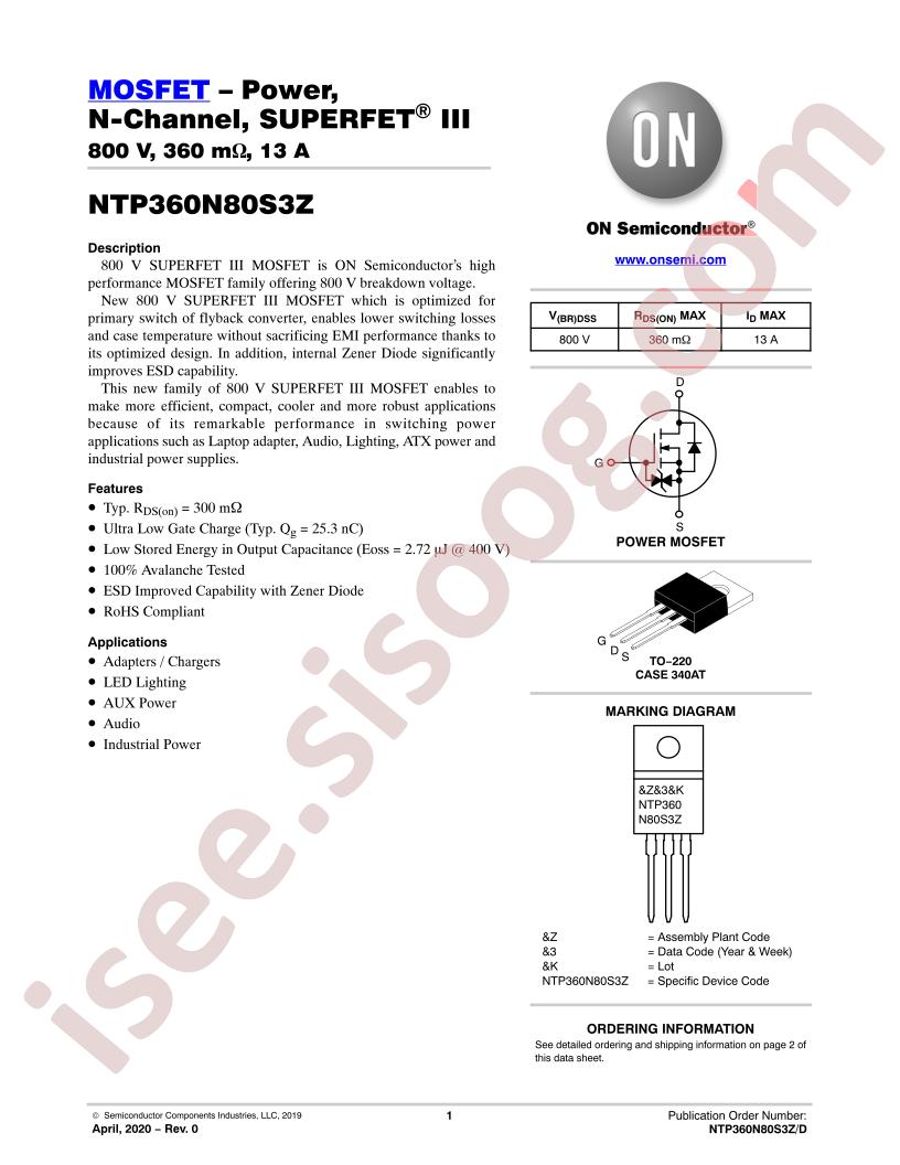 NTP360N80S3Z