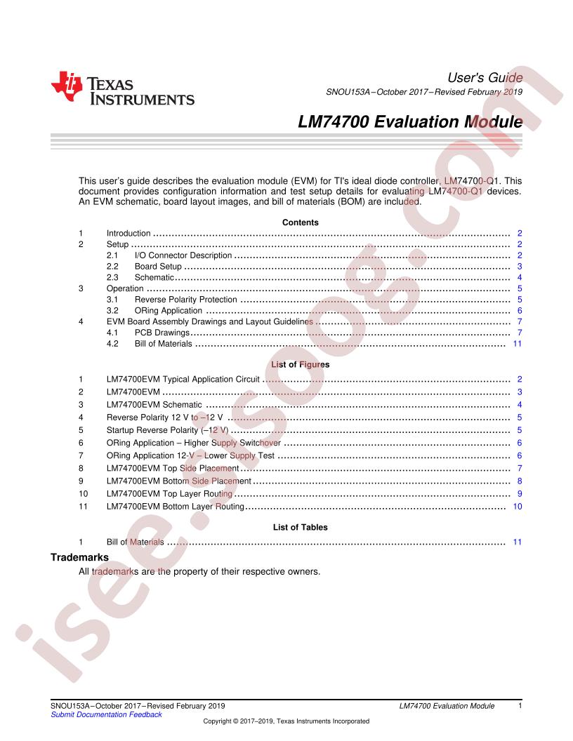 LM74700EVM User Guide