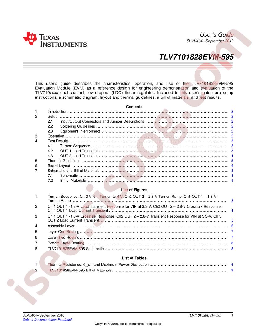 TLV7101828EVM-595 User Guide