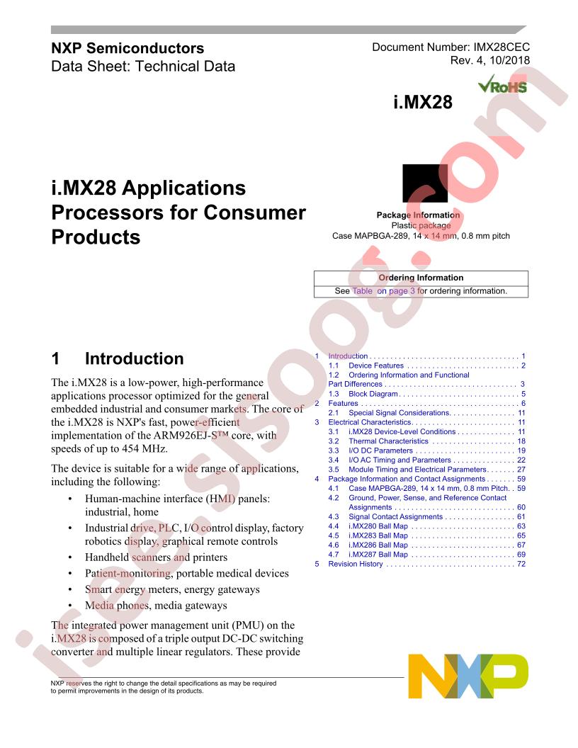 i.MX28, For Consumer Prod.