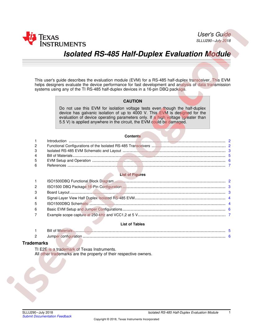 ISO1500DBQEVM User Guide