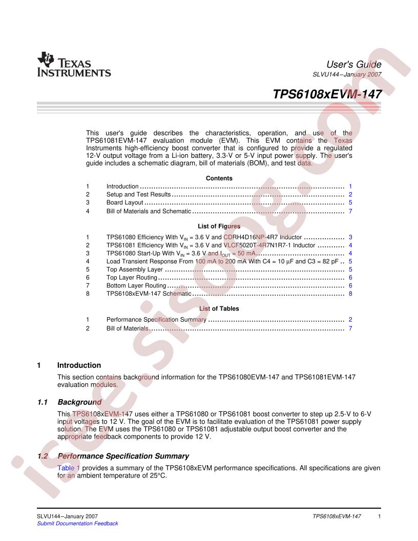 TPS6108xEVM-147 Guide