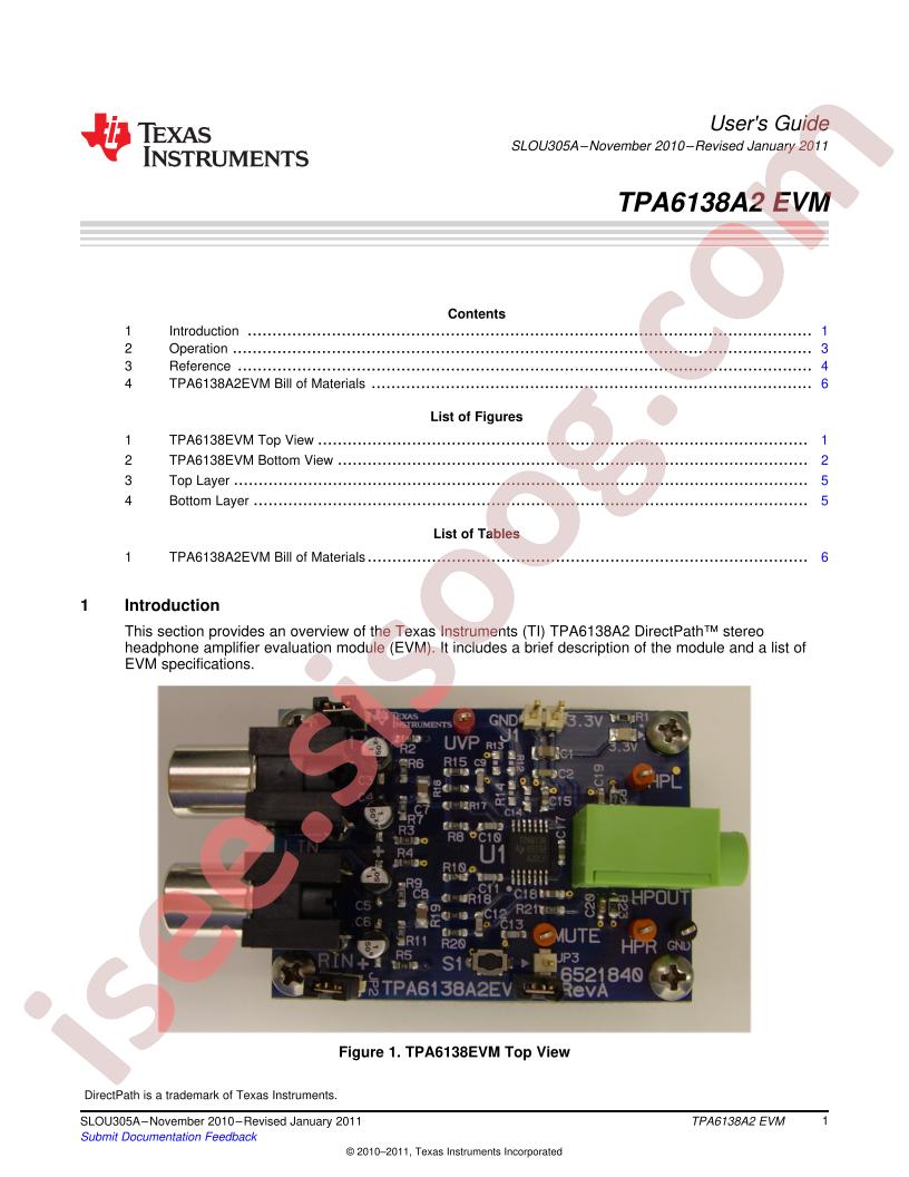 TPA6138A2EVM User Guide