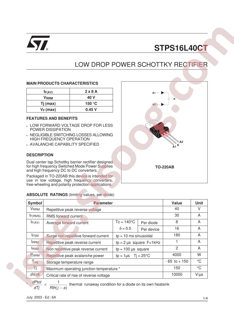 STPS16L40CT