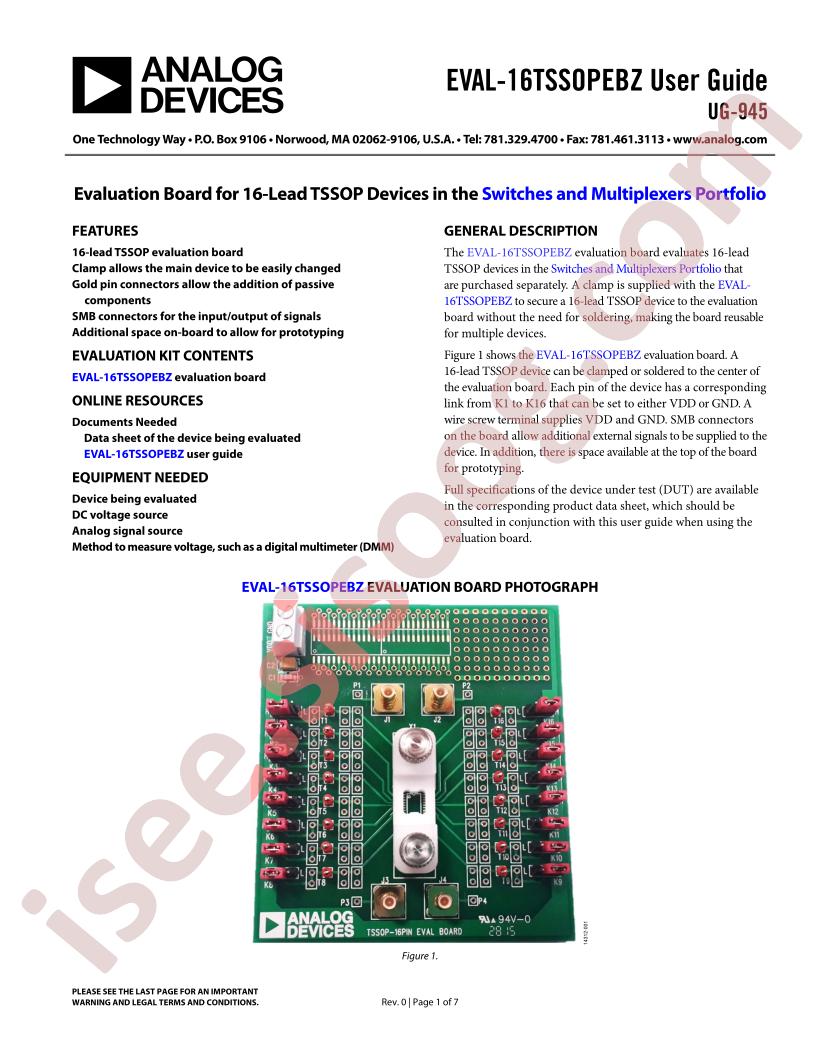 EVAL-16TSSOPEBZ Guide