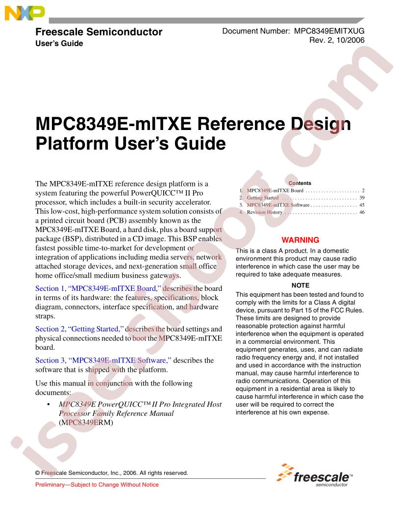MPC8349E-MITXE User Guide