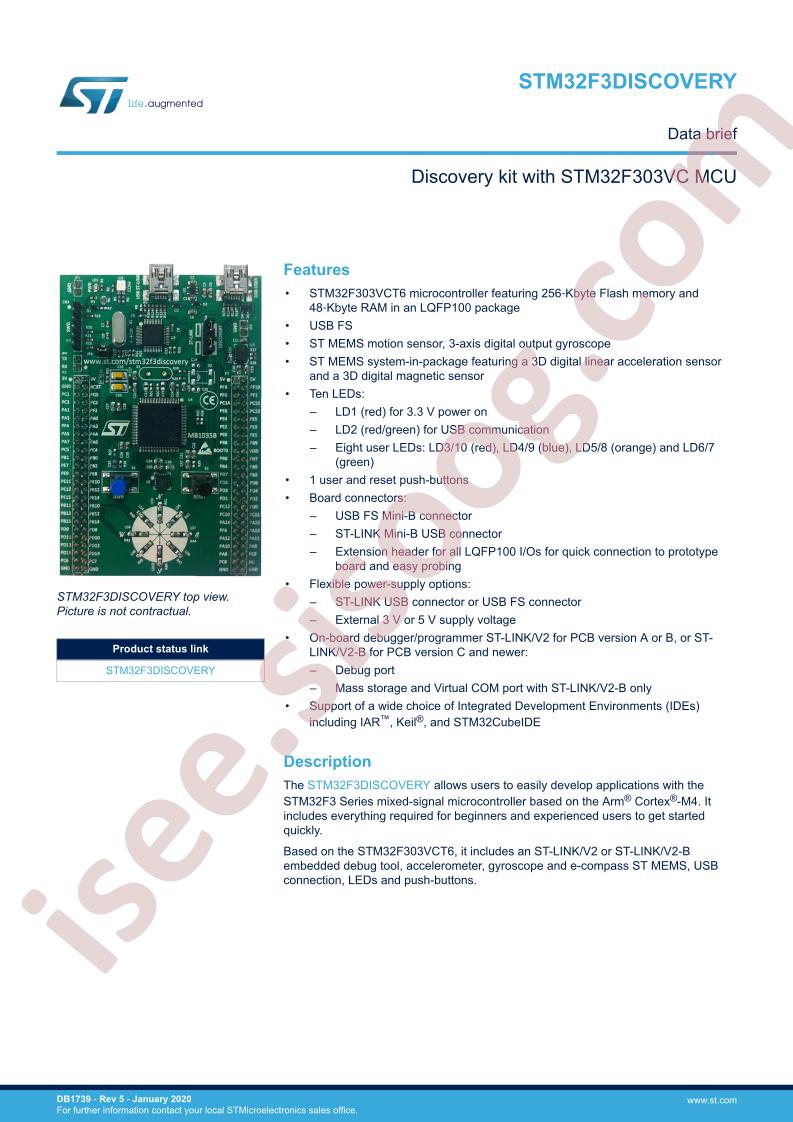 STM32F3DISCOVERY Brief