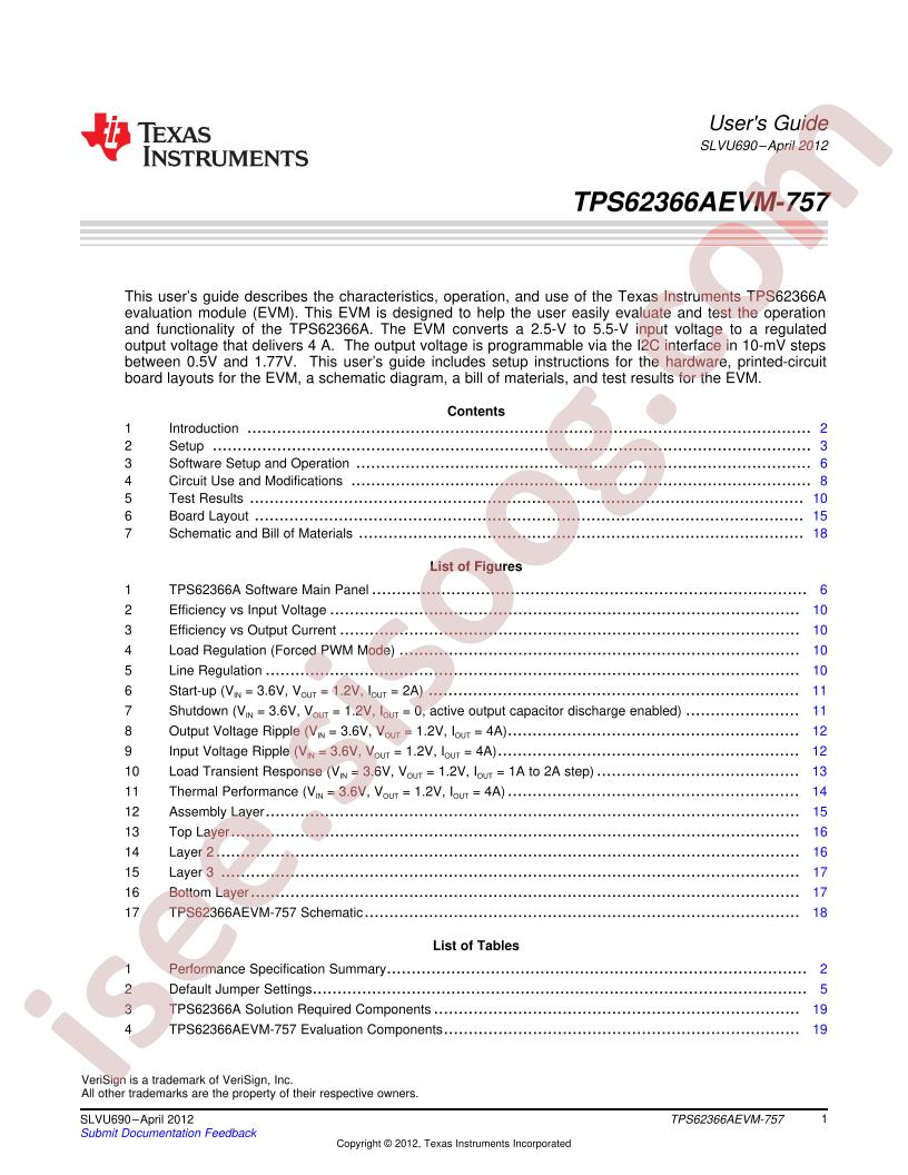 TPS62366AEVM-757 User Guide