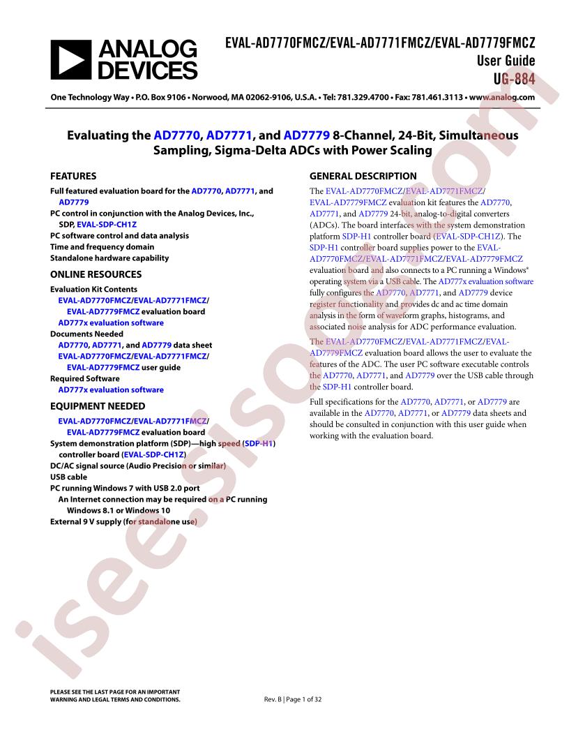 EVAL-AD777xFMCZ Guide
