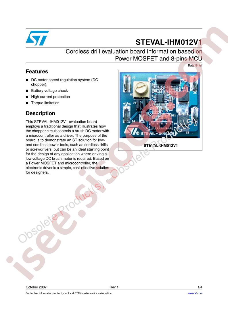 STEVAL-IHM012V1 Data Brief