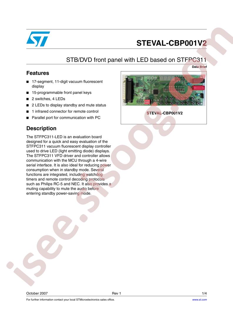STEVAL-CBP001V2 Data Brief