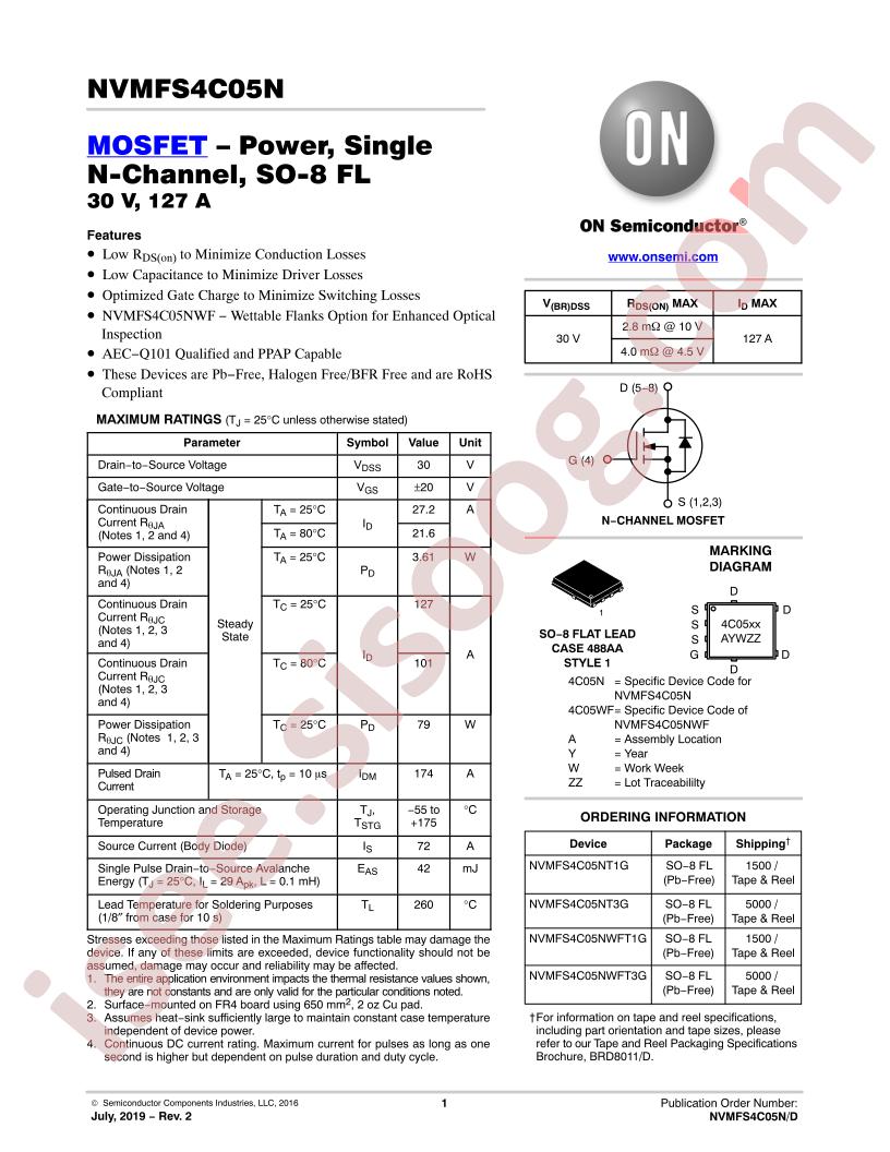 NVMFS4C05N(WF)