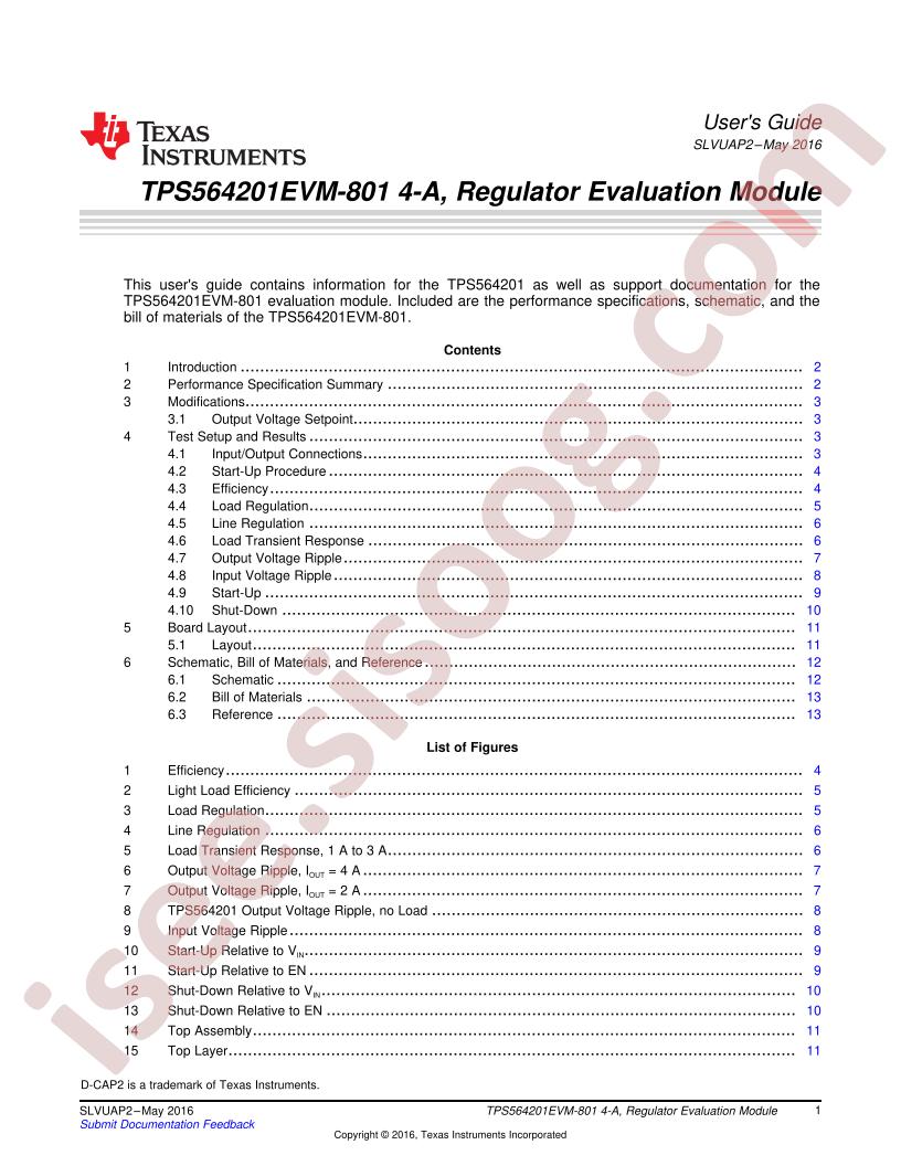 TPS564201EVM-801 User Guide