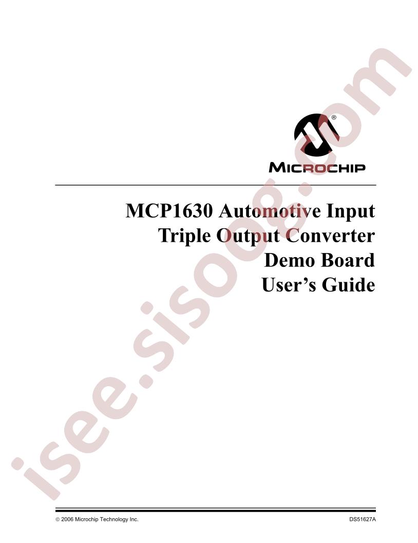 MCP1630 Auto Demo Board Guide