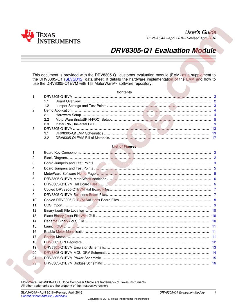 DRV8305-Q1EVM User Guide