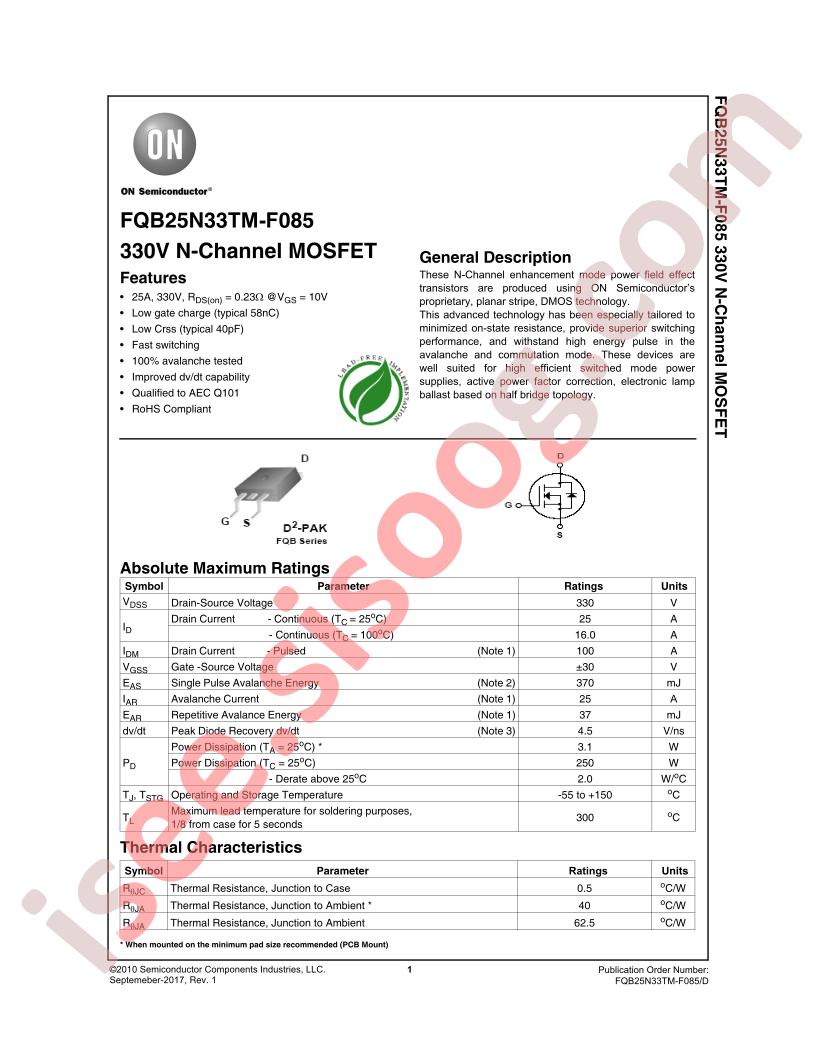 FQB25N33TM-F085