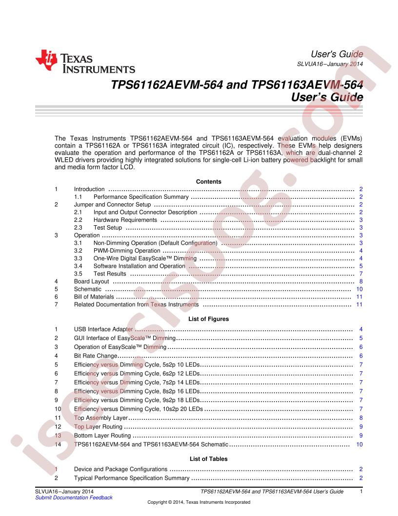 TPS61163AEVM-564 User Guide