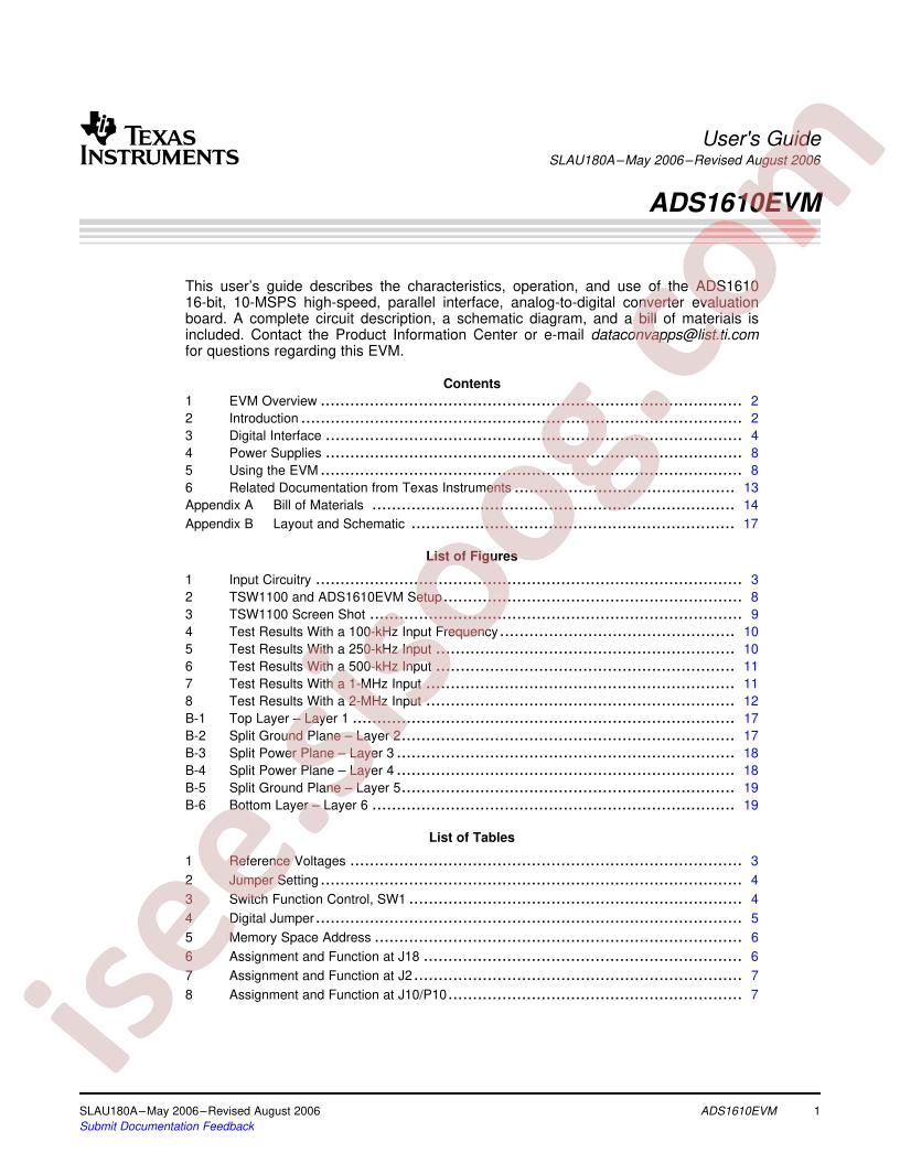 ADS1610EVM