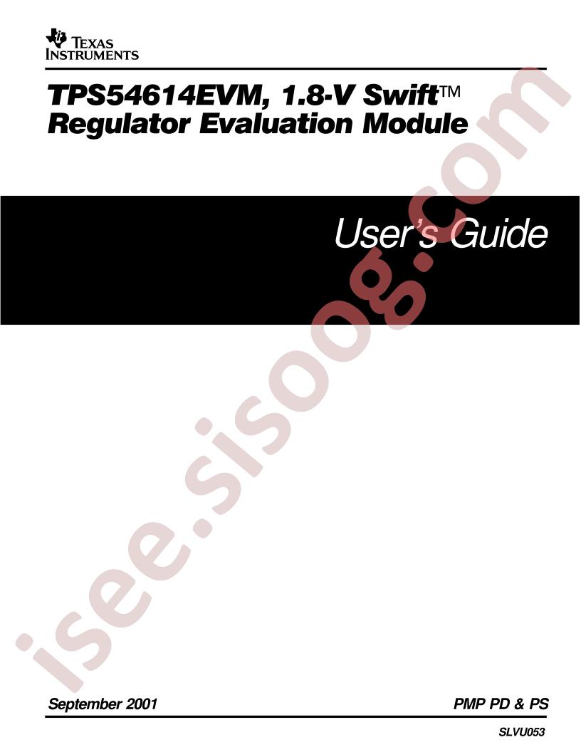 TPS54614EVM Users Guide