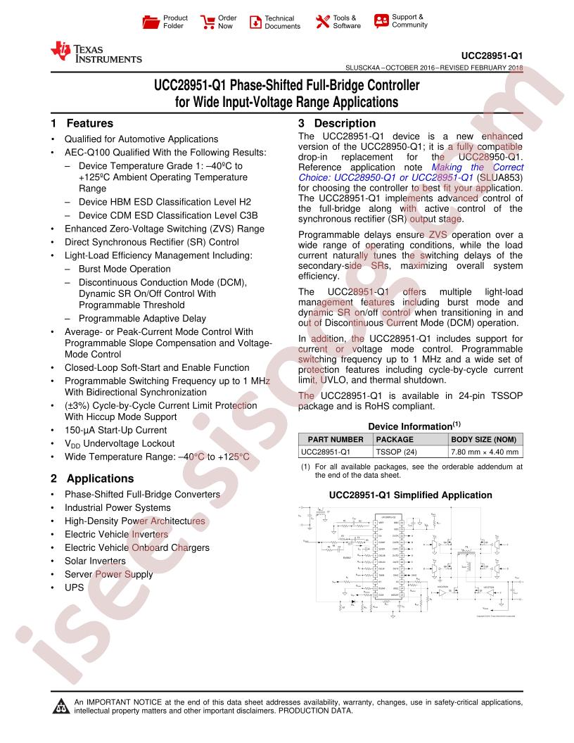 UCC28951-Q1 Datasheet