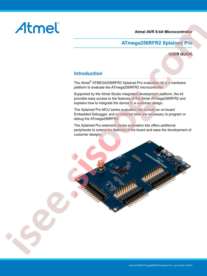 ATmega256RFR2 Xplained Pro User Guide