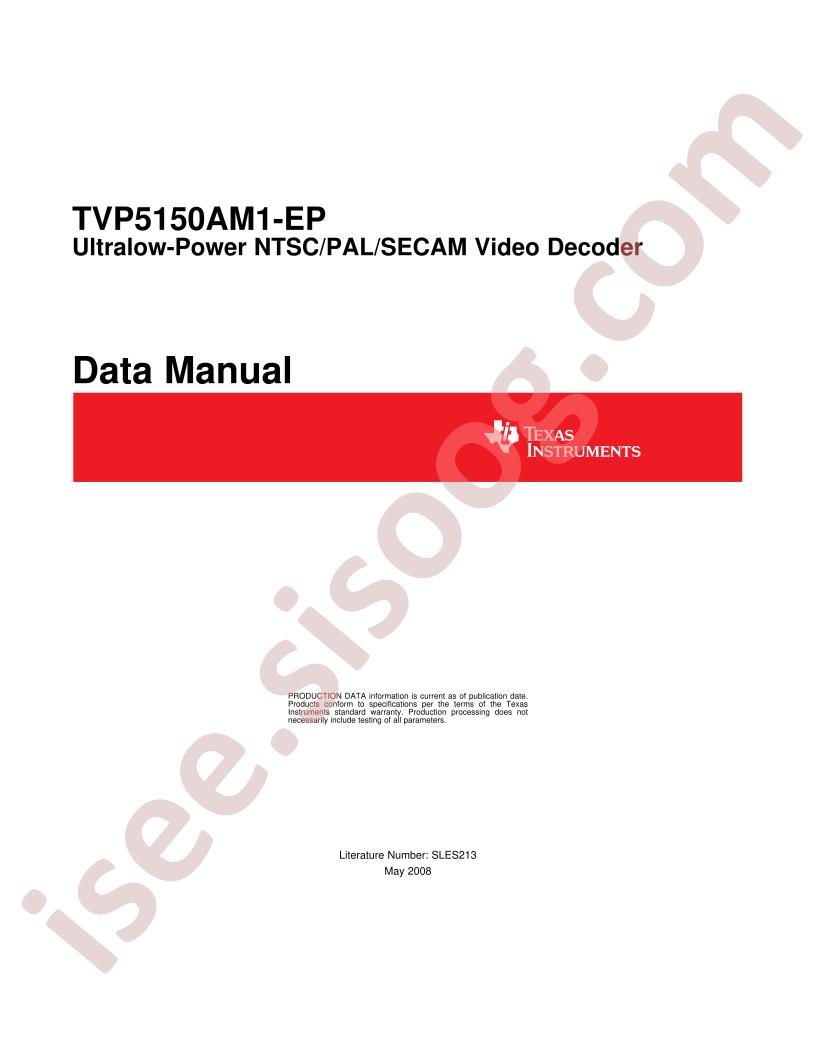 TVP5150AM1-EP Manual