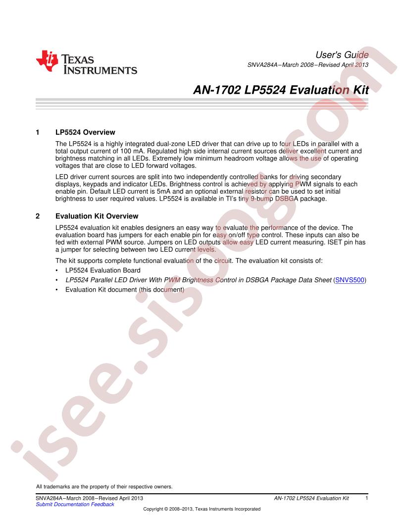 LP5524 Eval Kit