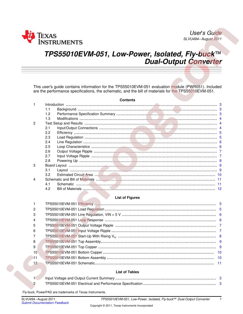 TPS55010EVM-051 Guide