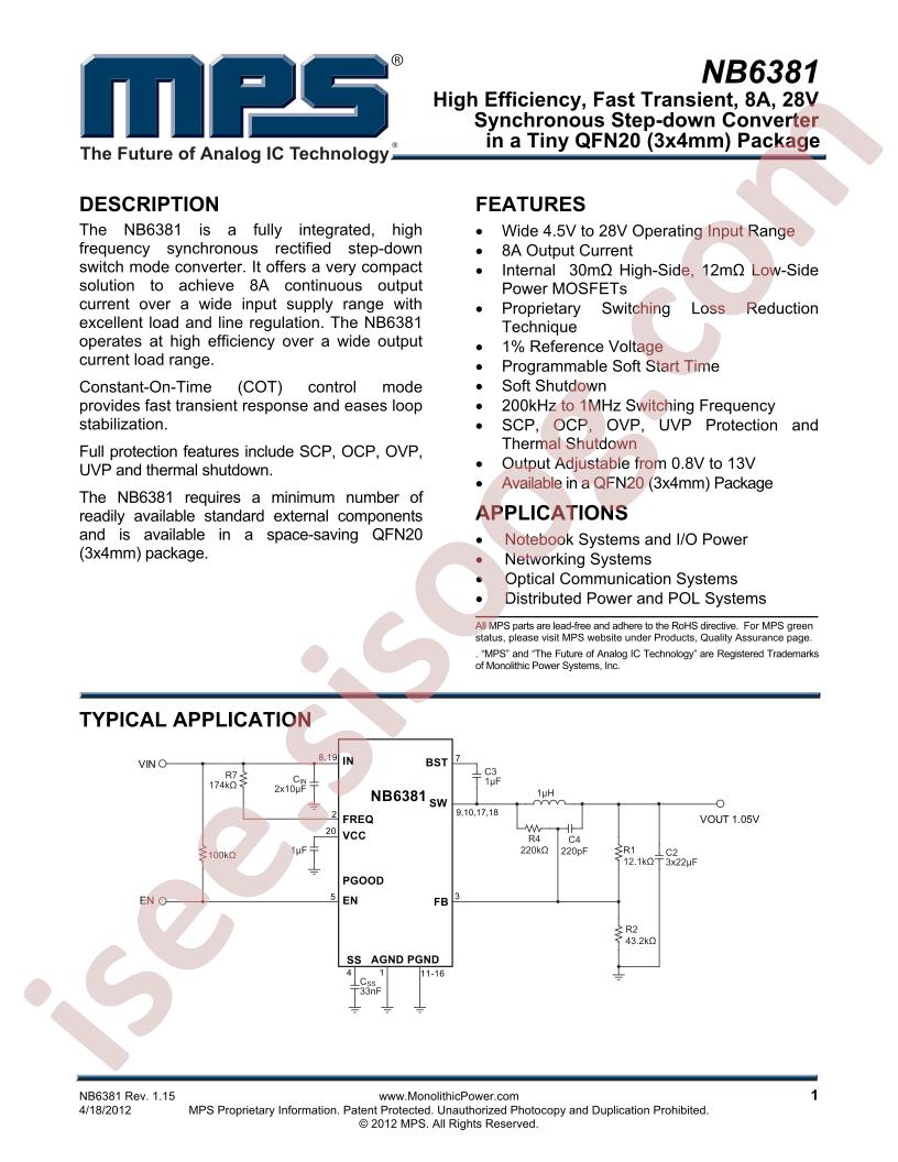 NB6381 Datasheet