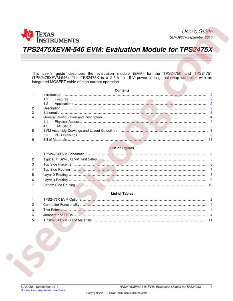 TPS2475xEVM-546 User Guide