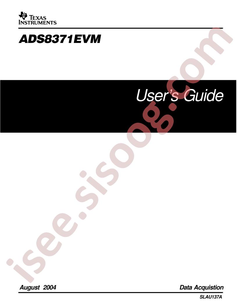 ADS8371EVM