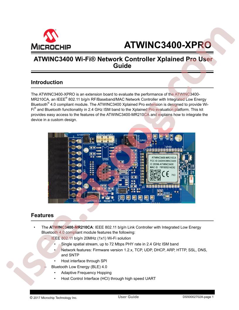 ATWINC3400-XPRO Guide