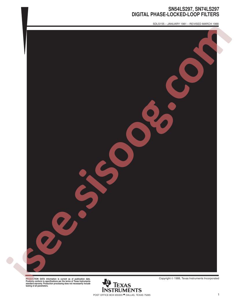 SN54LS297, SN74LS297