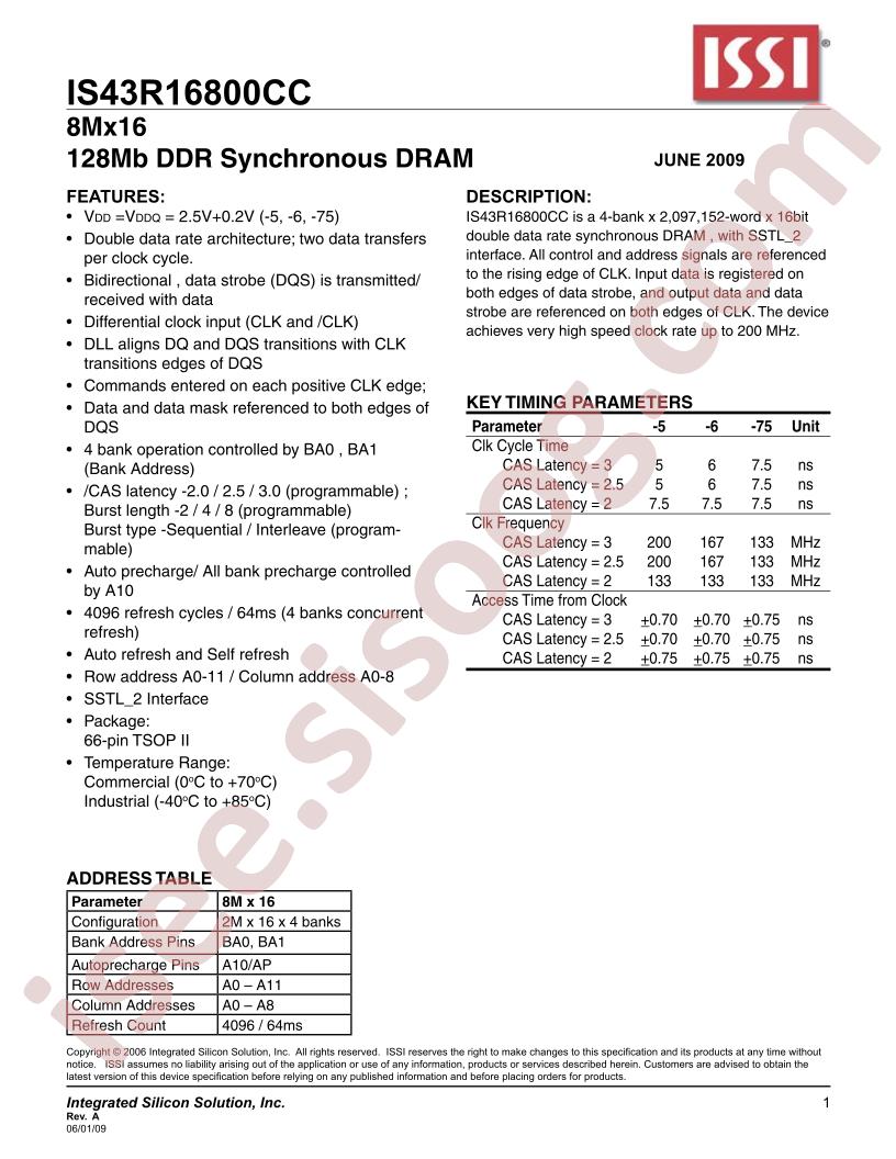 IC43R16800C