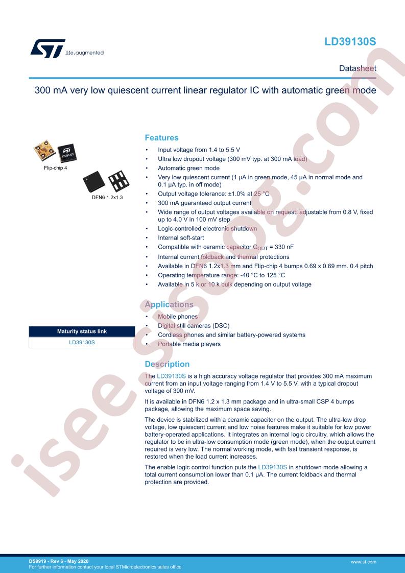 LD39130S Datasheet