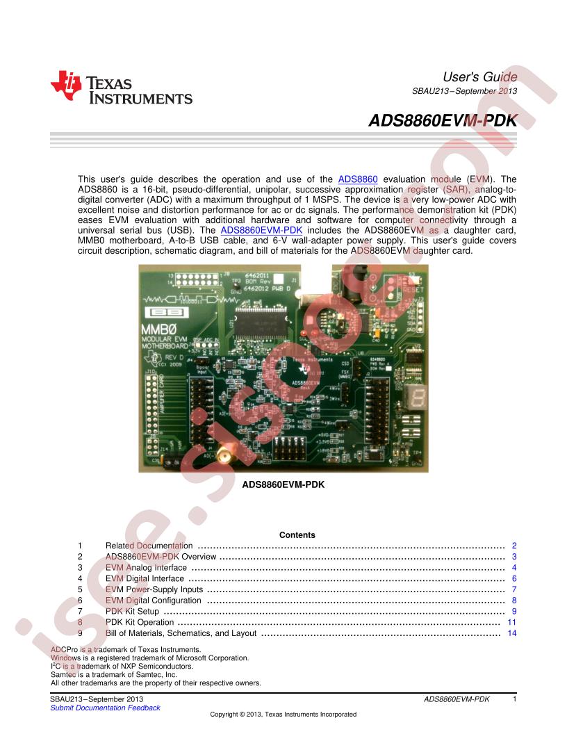 ADS8860EVM-PDK User Guide