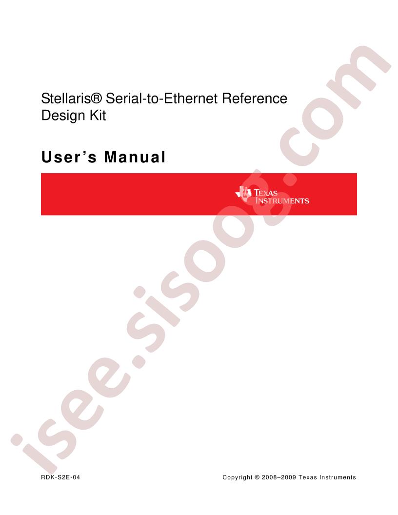 Serial-to-Ethernet Reference Design Kit