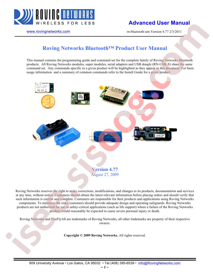 RN Bluetooth User Manual