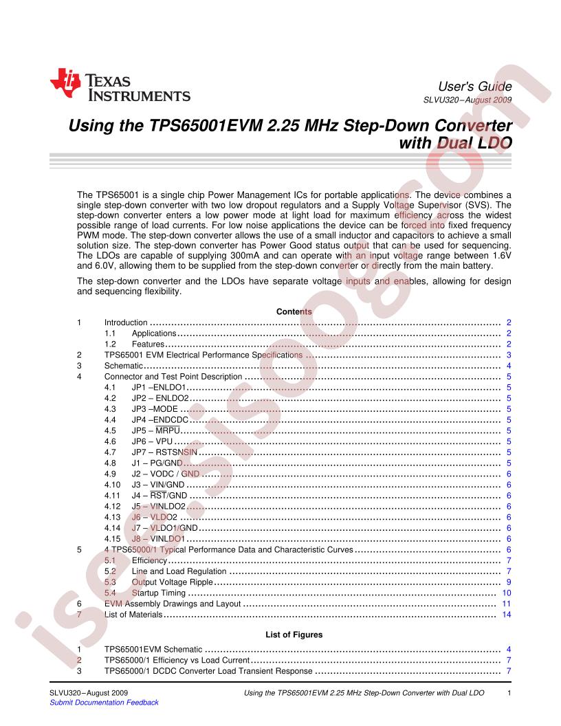 TPS65001EVM Guide