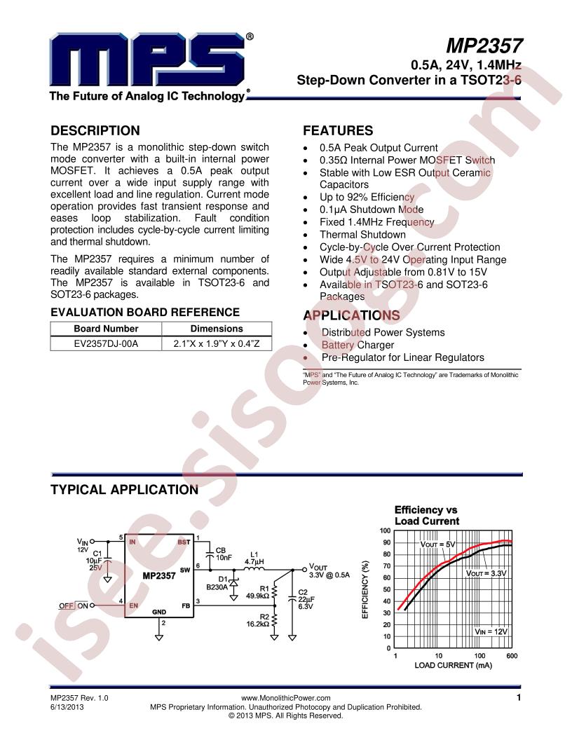 MP2357 Datasheet